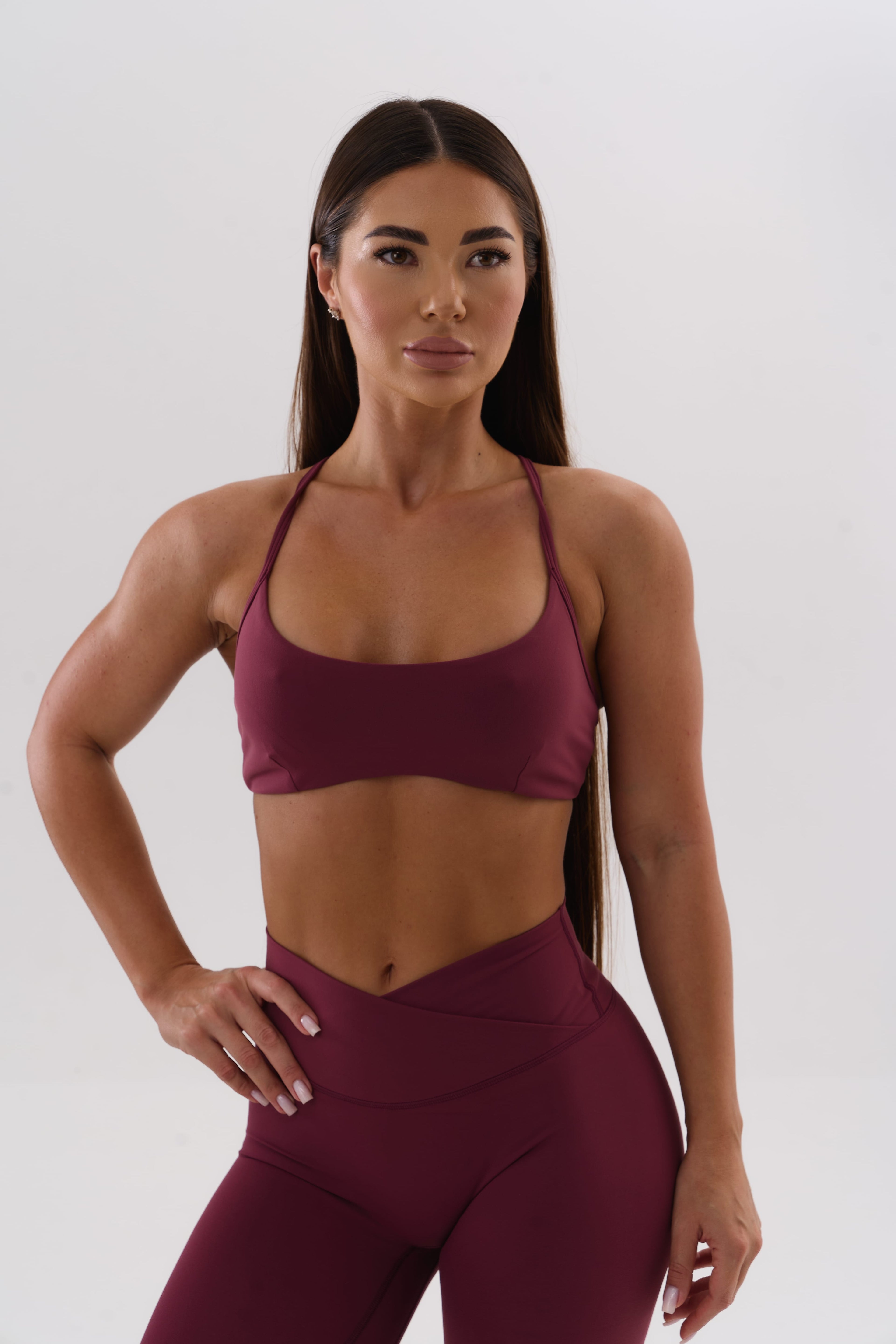 UMI X-Back Bra Top – Merlot