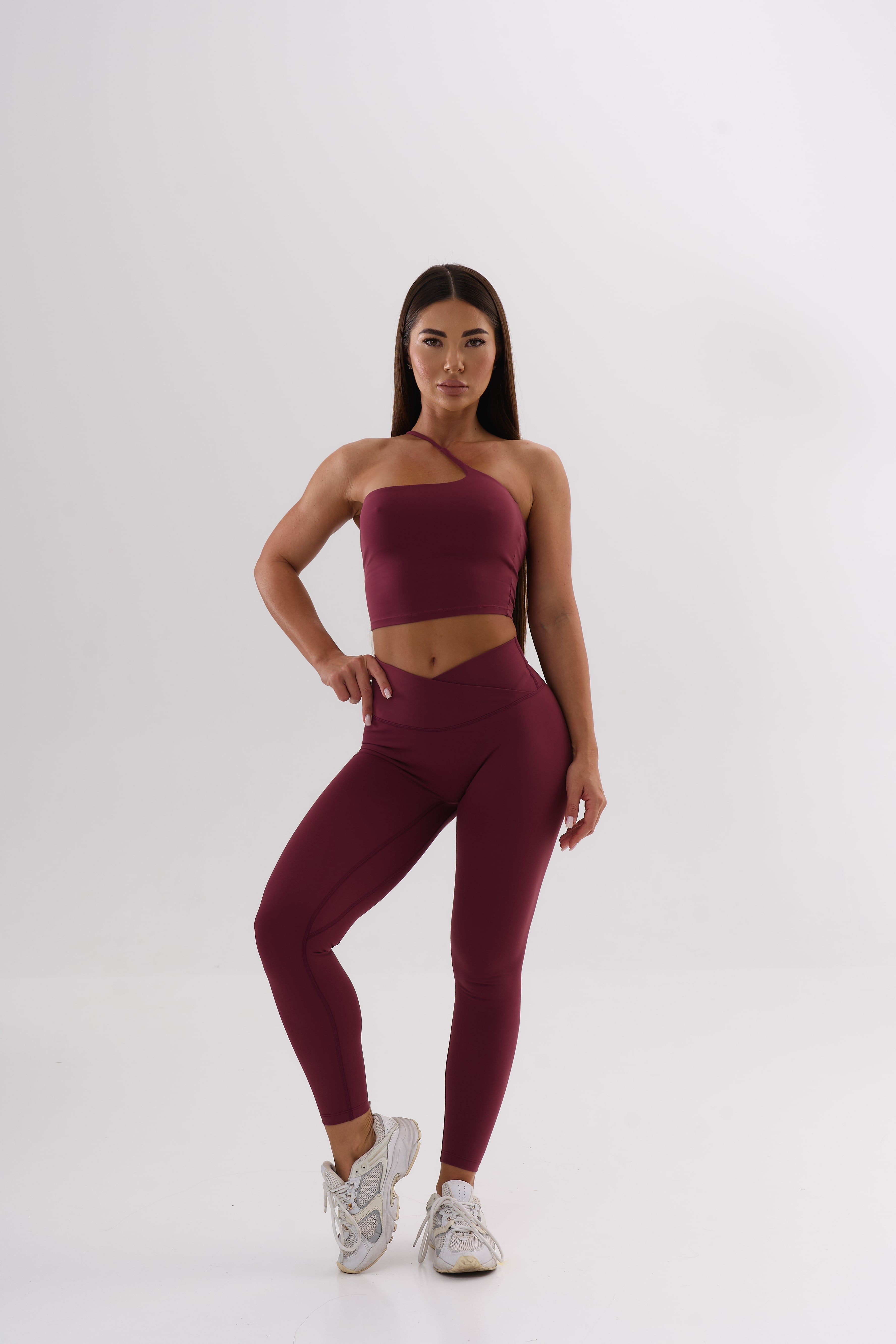 UMI One-Shoulder Top – Merlot