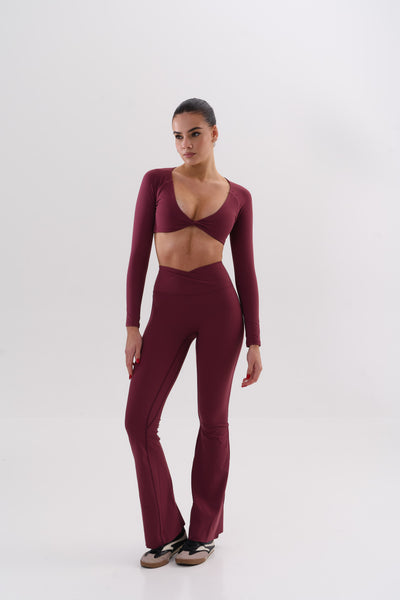 UMI Sculpt Flare Leggings – Merlot