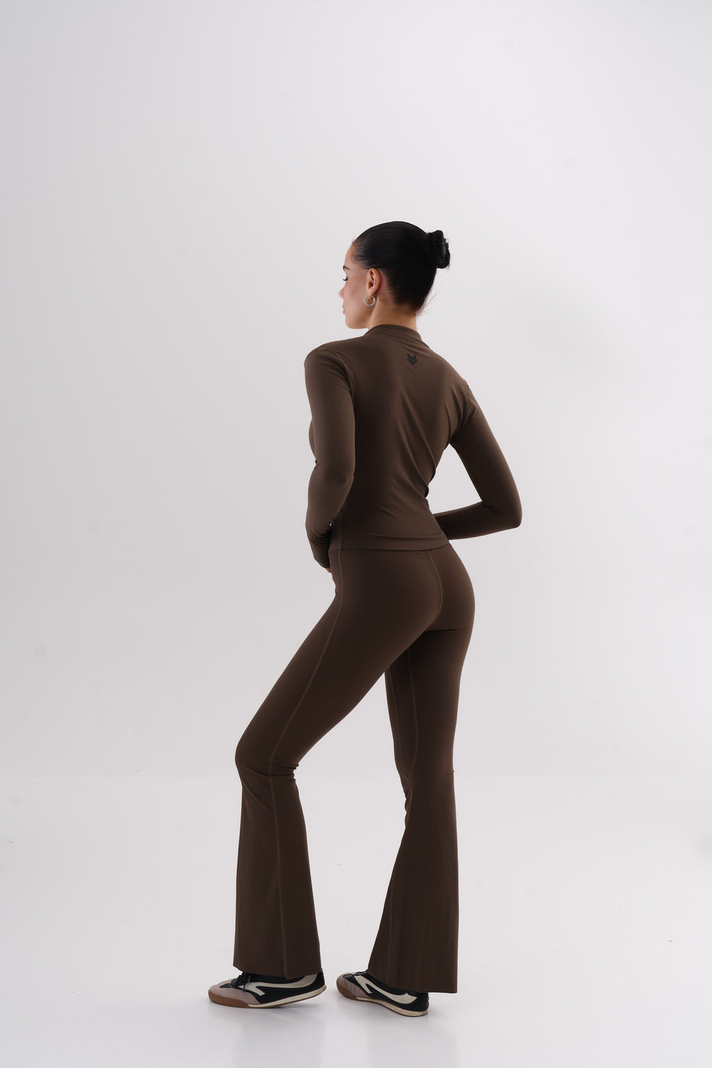 UMI Zip Flare Top – Espresso