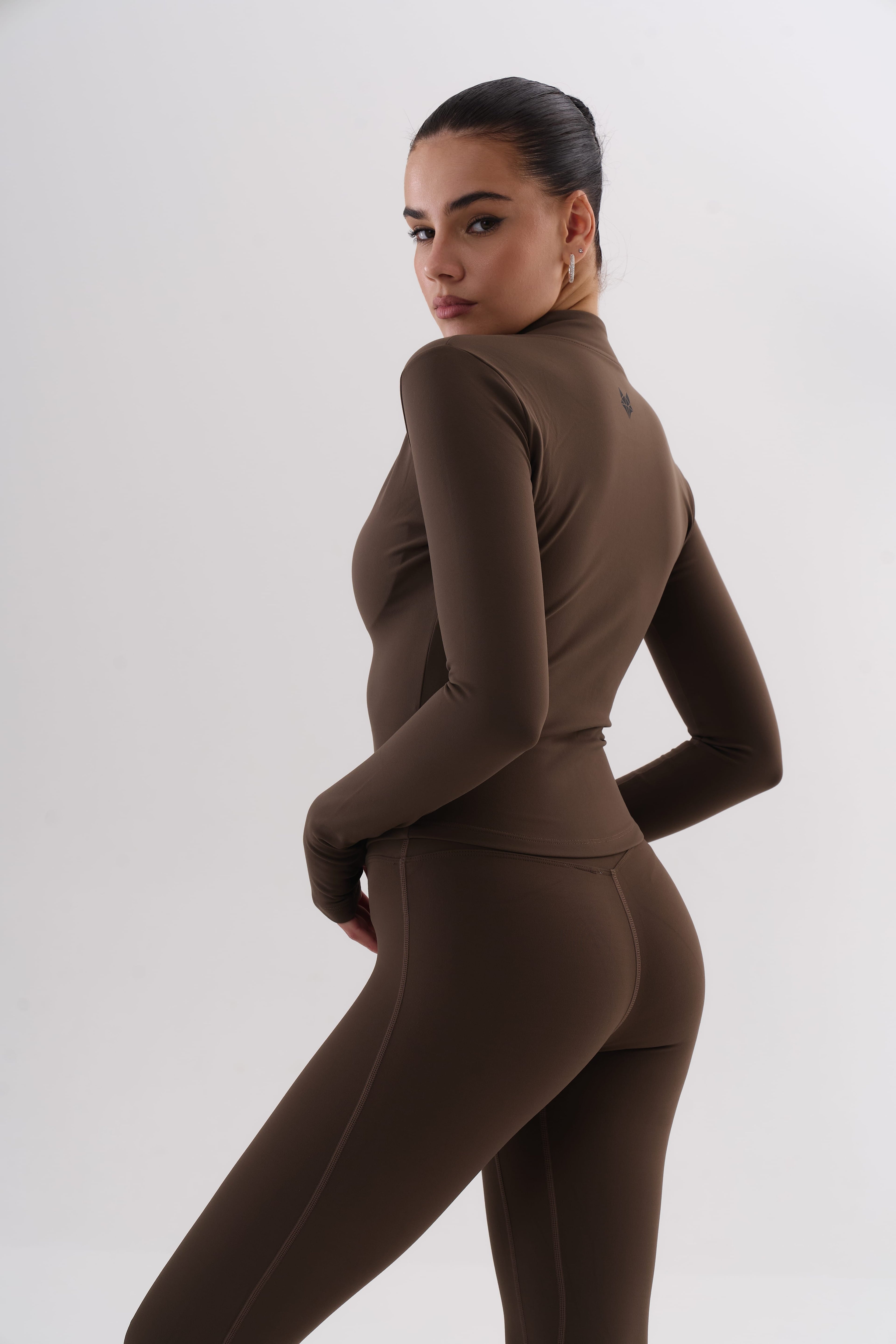 UMI Zip Flare Top – Espresso