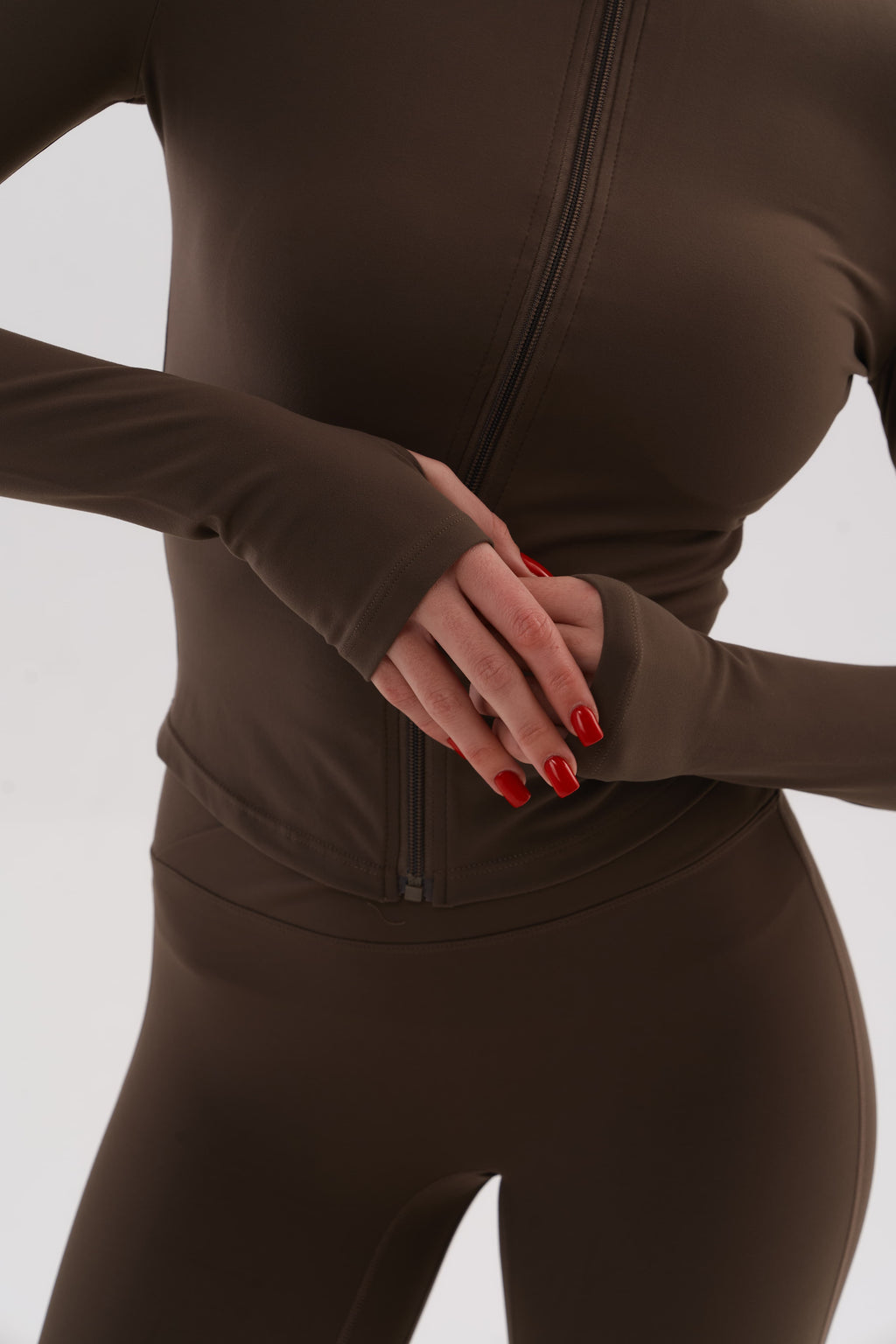 UMI Zip Flare Top – Espresso